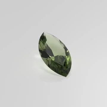 Actinolite gemstone marquise 3D render Stock Photos