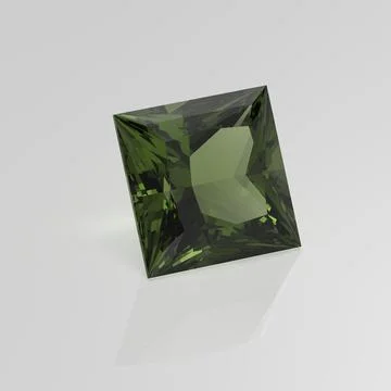 Actinolite gemstone princess 3D render Stock Illustration