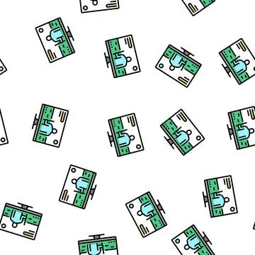 Action adventure video game vector seamless pattern Illustrazione stock
