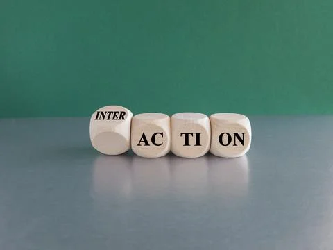 Action and interaction symbol. Foto stock