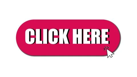 Action button Click Here by clicking the cursor, button labeled Click Here Stock Illustration