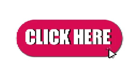 Action button Click Here by clicking the cursor in cartoon style Stock Illustration