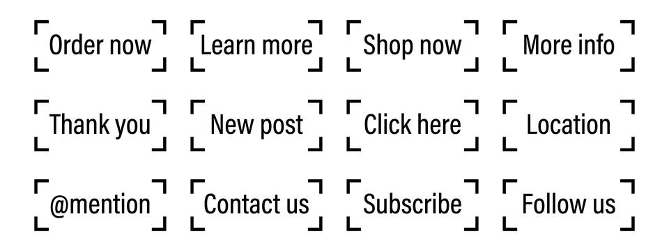 Action button set. Modern vector elements for website design. イラスト素材