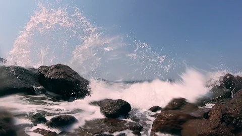 Action cam on the shore Video stock 92314939