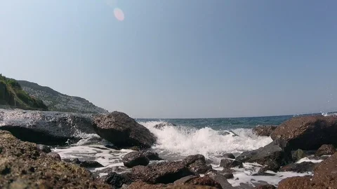 Action cam on the shore Stock Footage 92316301