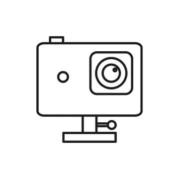 Action Camera Adventure Thin Line Icon Symbol Illustration Design Stock Illustration