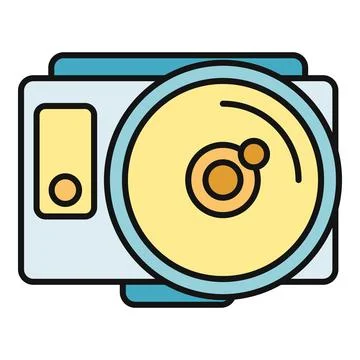 Action camera capturing outdoor adventure vector illustration Stock Illustration
