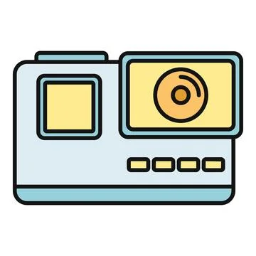 Action camera capturing outdoor adventure vector illustration Stock Illustration