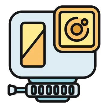 Action camera capturing outdoor adventure vector illustration Stock Illustration