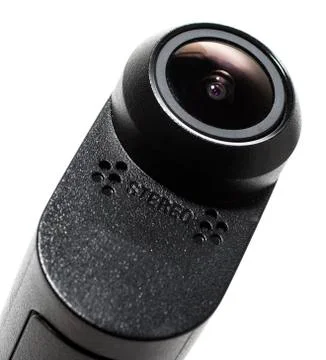 Action camera with case on white background Stock Photos