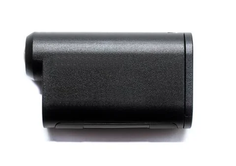 Action camera with case on white background Stock Photos