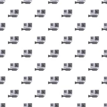 Action camera devices creating seamless video pattern backdrop 스톡 일러스트