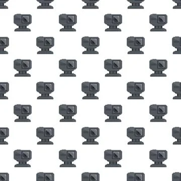 Action camera equipment creating a seamless pattern background Stock Illustration
