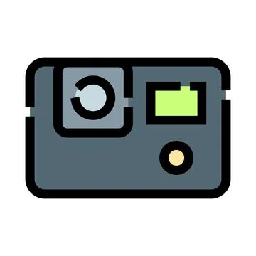 Action camera equipment for recording extreme sports icon Stockillustratie