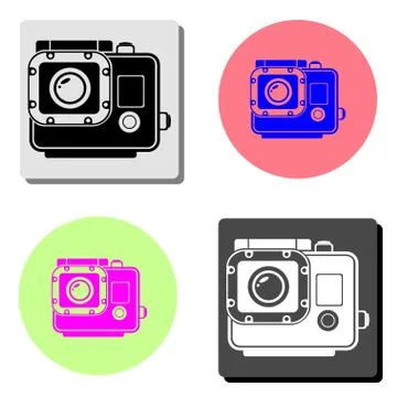 Action camera. flat vector icon Illustrazione stock