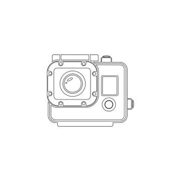 Action camera. flat vector icon Stock Illustration