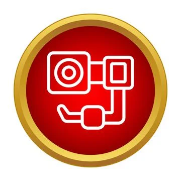 Action camera with gimbal icon for video equipment Stockillustratie