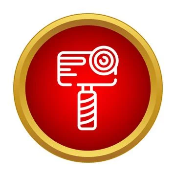 Action camera on gimbal recording digital video content Stock Illustration