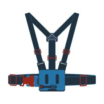 Action camera head strap mount vector icon Stock Illustration