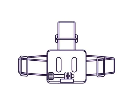 Action camera head strap vector icon Stock Illustration