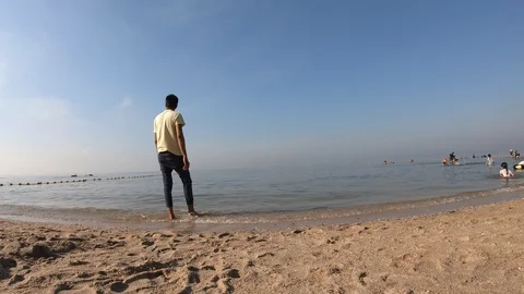 Action camera hyperlapse man asian Stock Footage 99486816