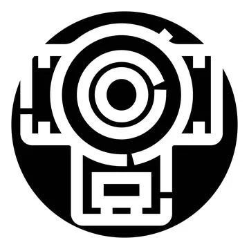 Action camera icon capturing adventure moments concept Stock-Illustration