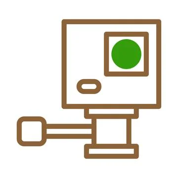 Action camera icon. Concept of adventure, extreme sports, and active lifestyl Stock Illustration