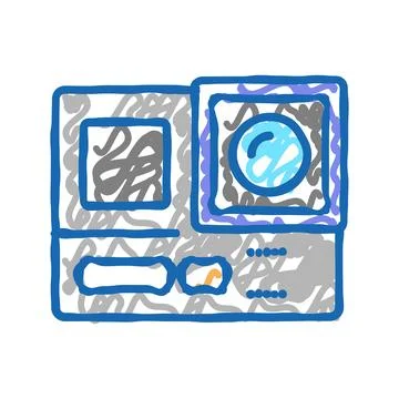 Action camera icon doodle illustration 스톡 일러스트