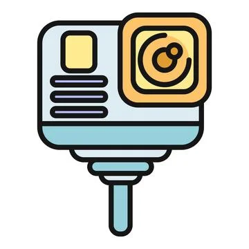 Action camera icon filming adventures and extreme sports Ilustración de archivo