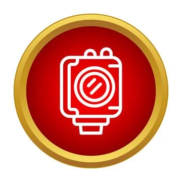 Action camera icon filming extreme sports video Stock Illustration