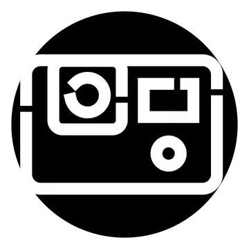 Action camera icon representing active adventure recording technology イラスト素材