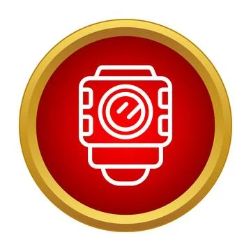 Action camera icon representing digital video recording device Stock Illustration