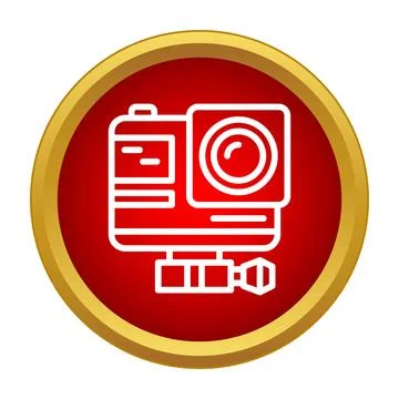 Action camera icon representing extreme sports recording Stock Illustration