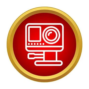 Action camera icon representing video recording adventure activities Stock Illustration