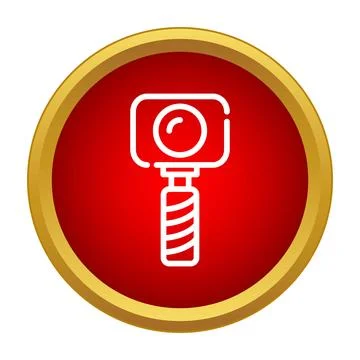 Action camera icon with selfie stick design Stock Illustration