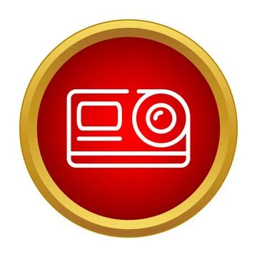 Action camera icon showing recording video technology Stock Illustration