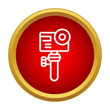 Action camera icon with tripod mount Stock Illustration