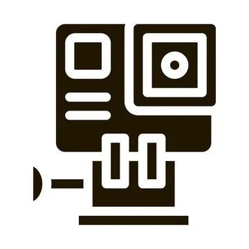 Action Camera Icon Vector Glyph Illustration イラスト素材