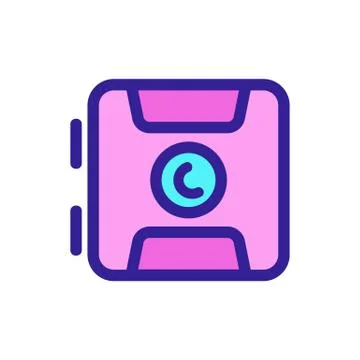 Action camera icon vector. Isolated contour symbol illustration Stock Illustration