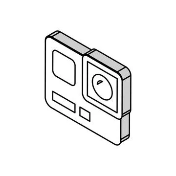 Action camera isometric icon vector illustration 스톡 일러스트