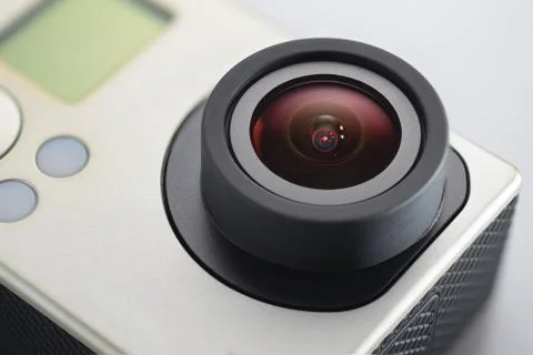 Action camera lens close-up Stock Photos