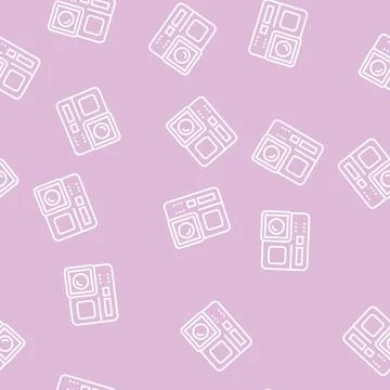 Action camera line seamless pattern Illustrazione stock