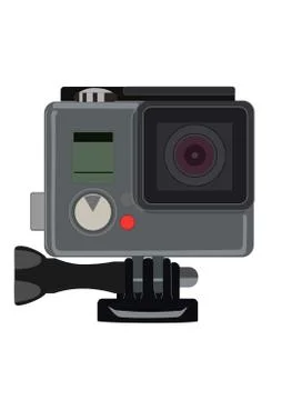 Action camera logo drawing Stock Illustration