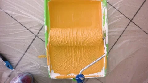 Action camera mounted on the roller handle Stock Footage 141080811