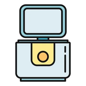Action camera with open display showing video recording Stock Illustration