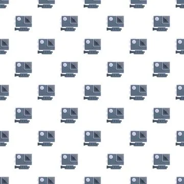 Action camera pattern creating seamless background for extreme sport 스톡 일러스트