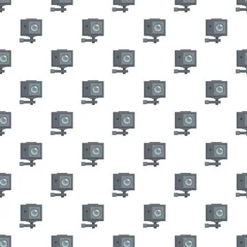 Action camera pattern creating seamless technology background Stock Illustration