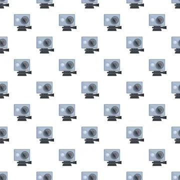Action camera pattern creating seamless background design Stock Illustration