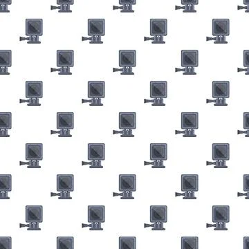 Action camera pattern with repeated video recording devices Stock Illustration