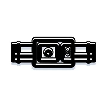 Action camera recording extreme outdoor sports activities Stock Illustration